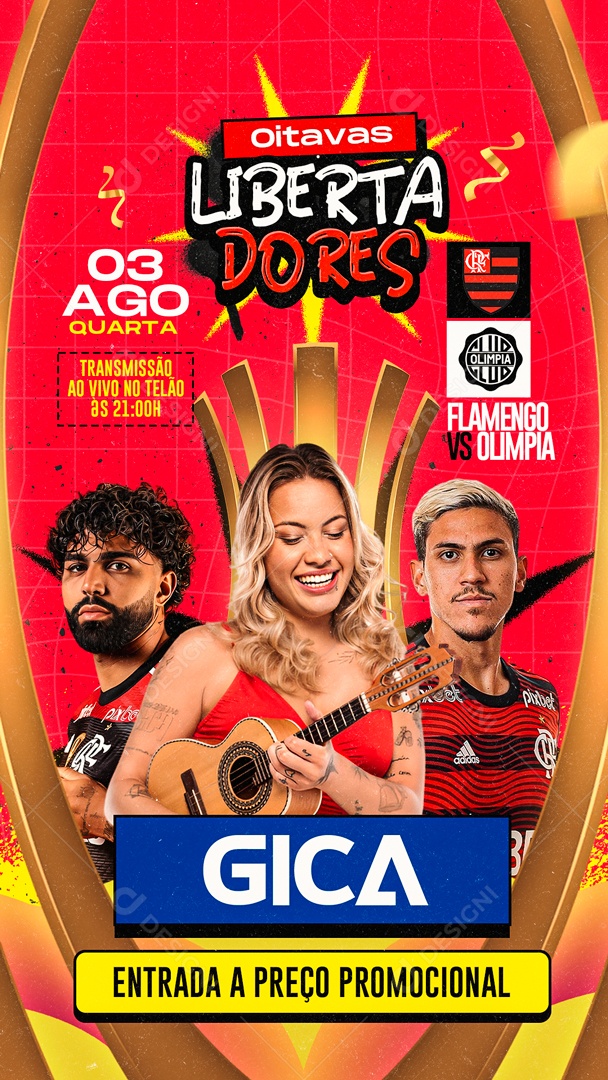 Story Oitavas Libertadores Flyer Social Media PSD