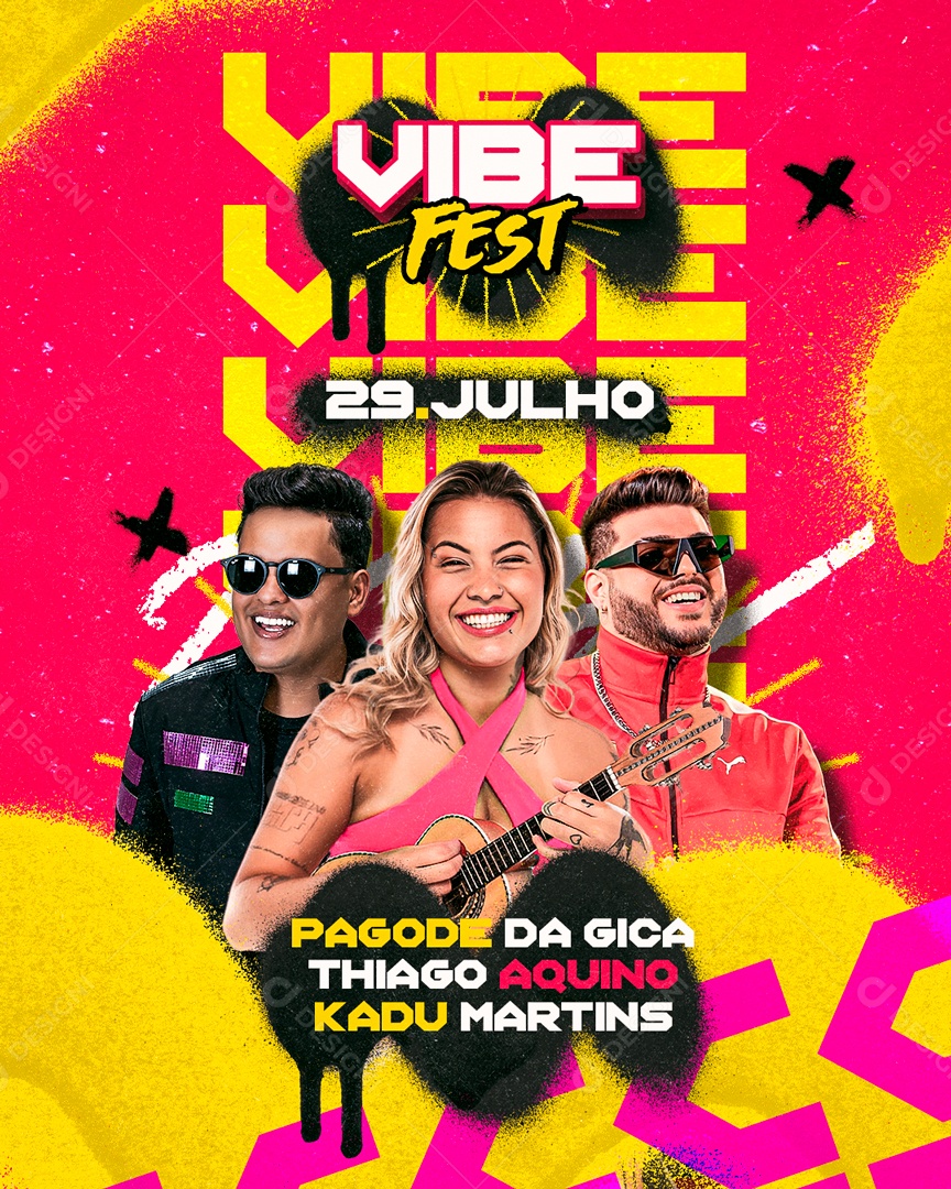 Vibe Fest Flyer Social Media PSD