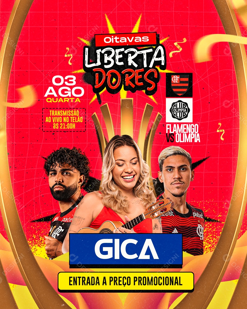 Oitavas Libertadores Flyer Social Media PSD