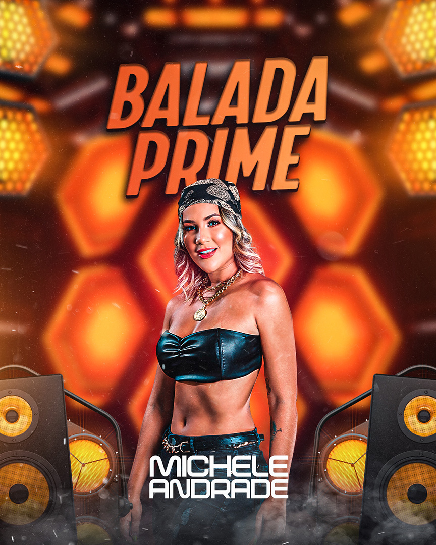 Flyer Show Michele Andrade Social Media PSD Editável