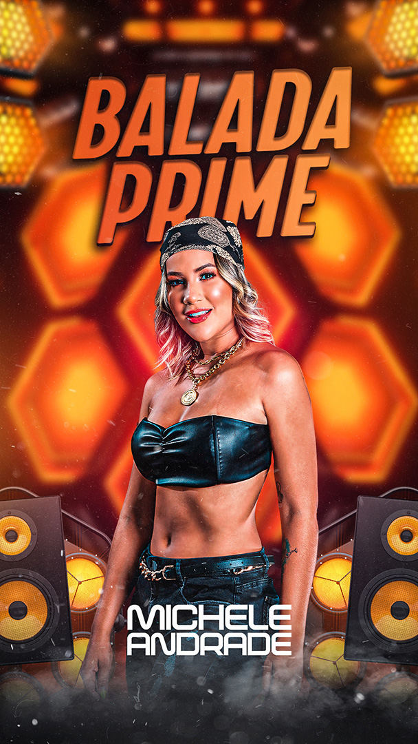 Flyer Show Michele Andrade Story Social Media PSD Editável