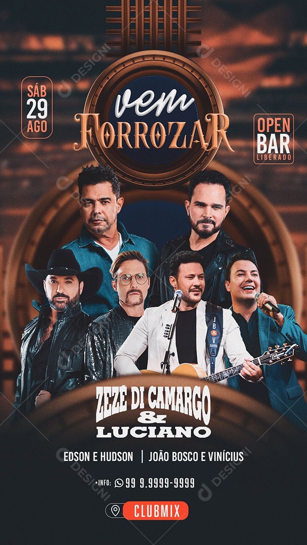 Social Media Flyer Story Vem Forrozar PSD Editável