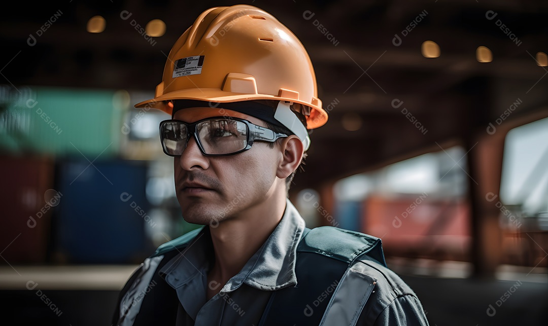 Homem trabalhador engenheiro civil