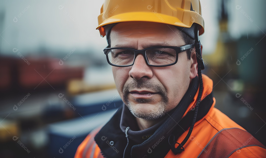 Homem trabalhador engenheiro civil