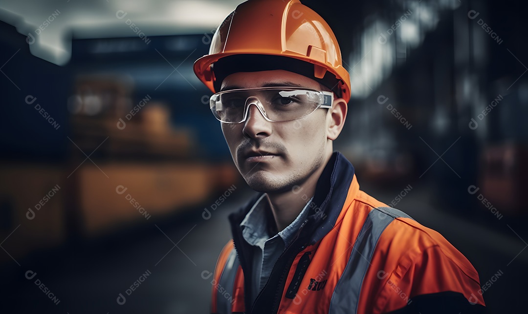 Homem trabalhador engenheiro civil