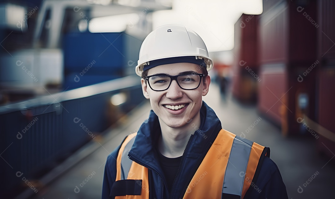 Homem trabalhador engenheiro civil