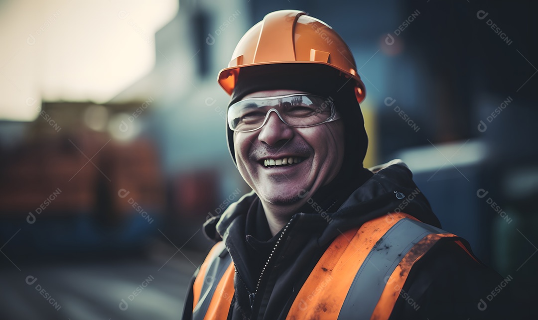Homem trabalhador engenheiro civil