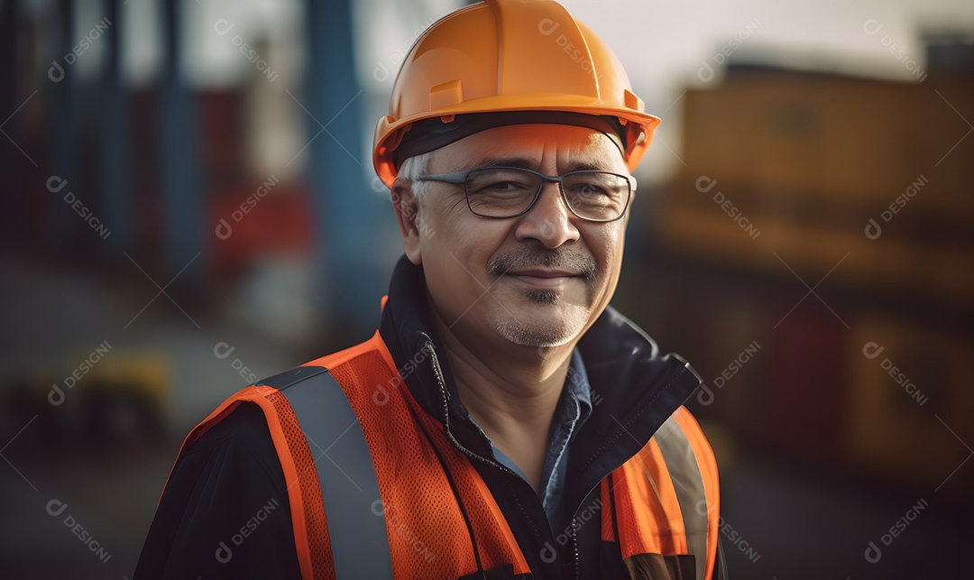 Homem trabalhador engenheiro civil