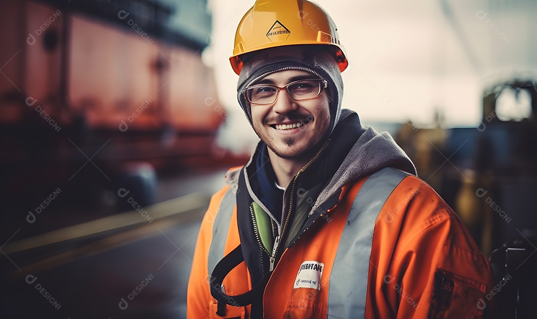 Homem trabalhador engenheiro civil