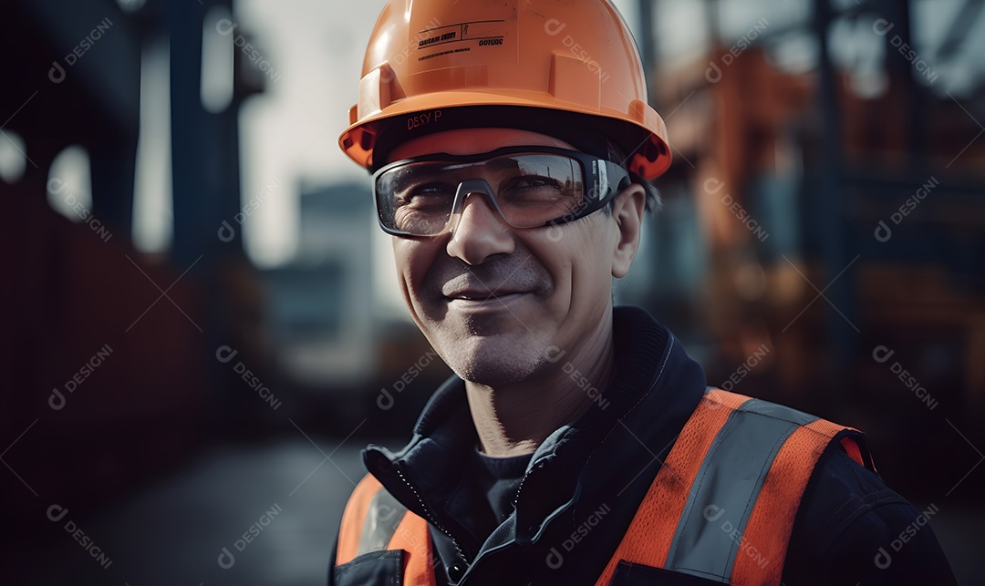 Homem trabalhador engenheiro civil