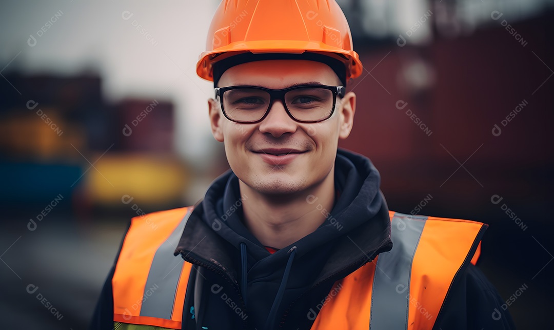 Homem trabalhador engenheiro civil