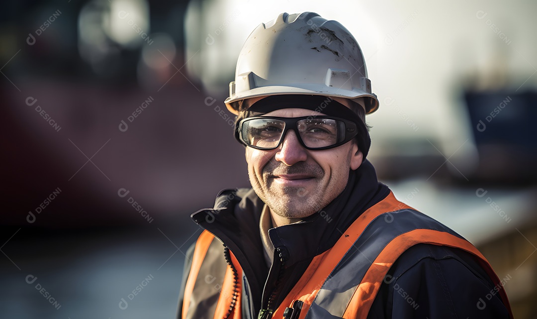 Homem trabalhador engenheiro civil