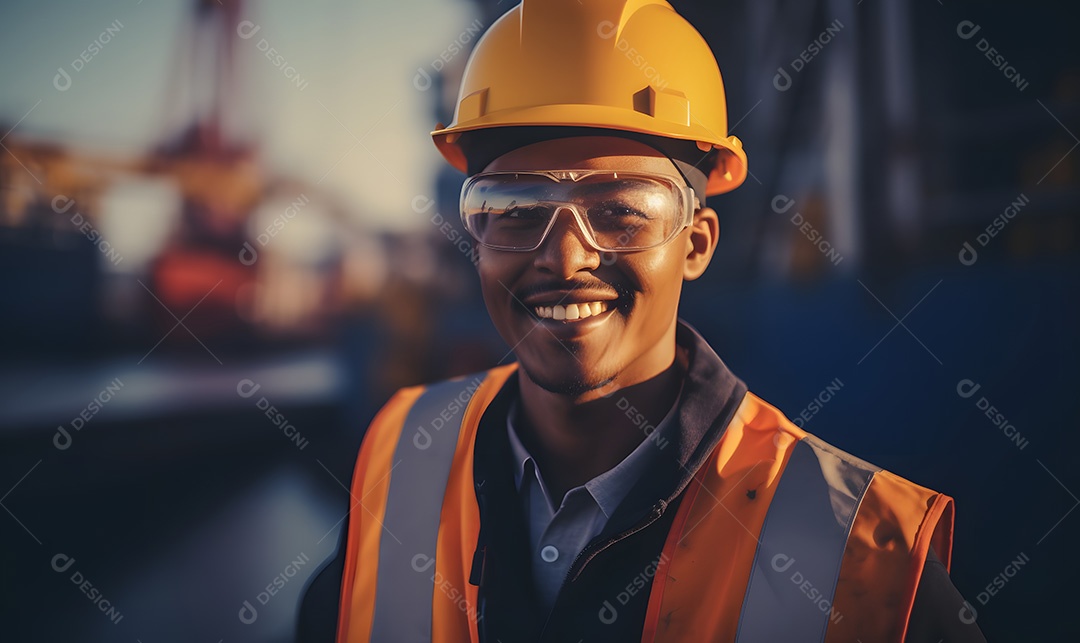 Homem trabalhador engenheiro civil