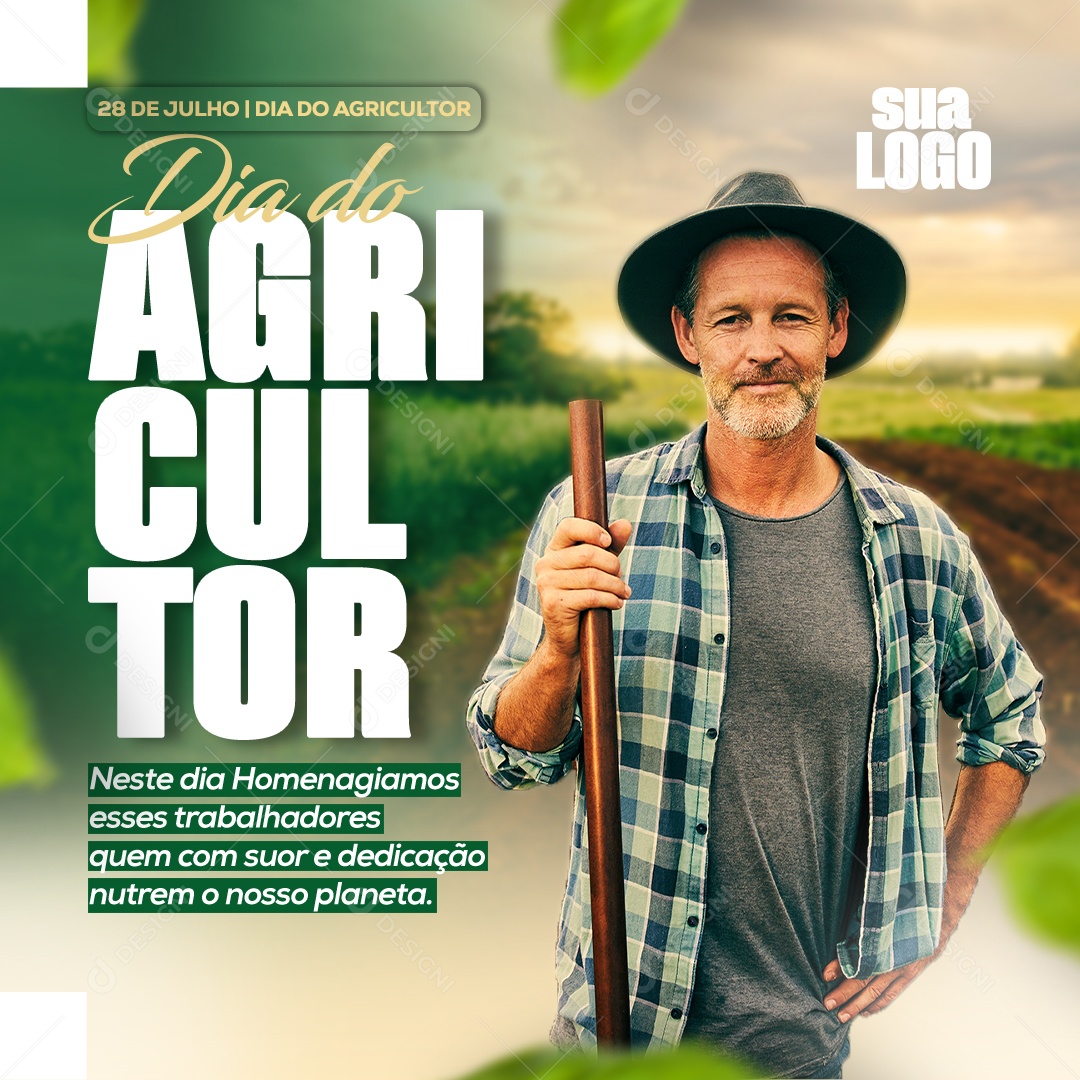 Dia Do Agricultor 28 De Julho Social Media PSD Editável