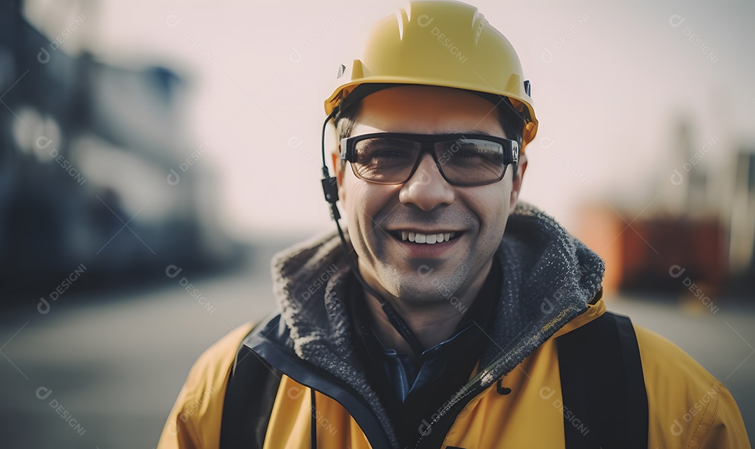 Homem trabalhador engenheiro civil