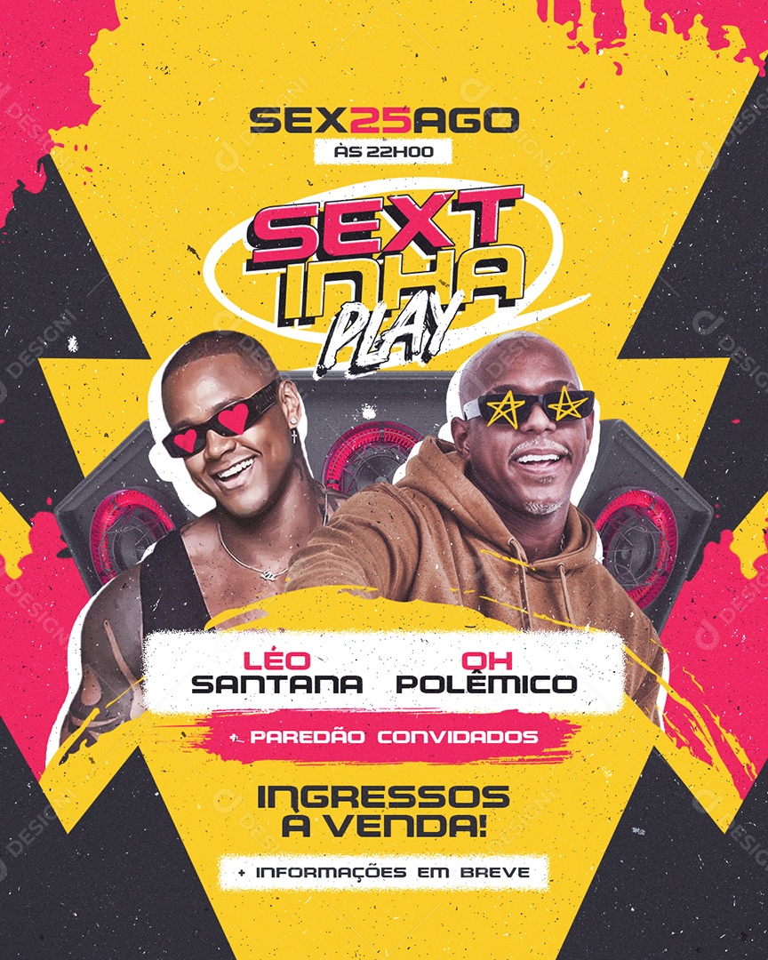 Flyer Feed Sextinha Play Social Media PSD Editável