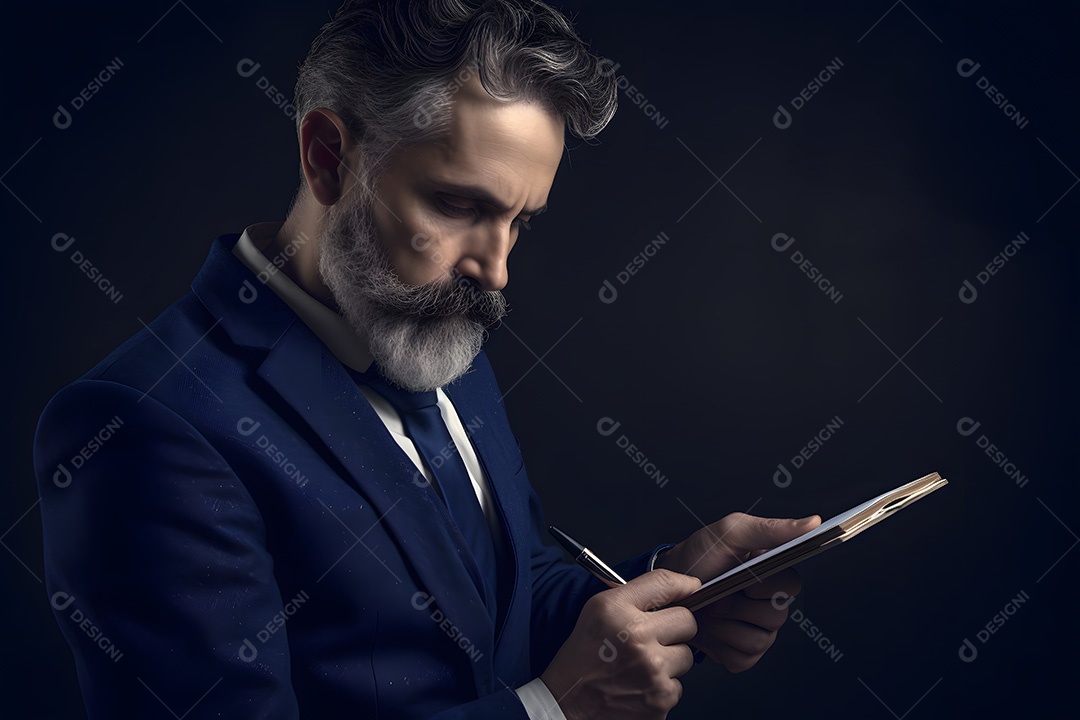 Homem jovem empresário sobre fundo isolado