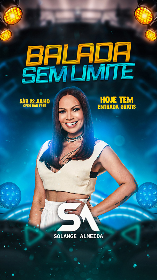 Flyer Show Solange Almeida Story Social Media PSD Editável