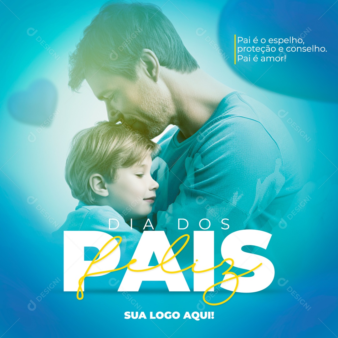 Social Media Feliz Dia Dos Pais Proteção e Conselho PSD Editável