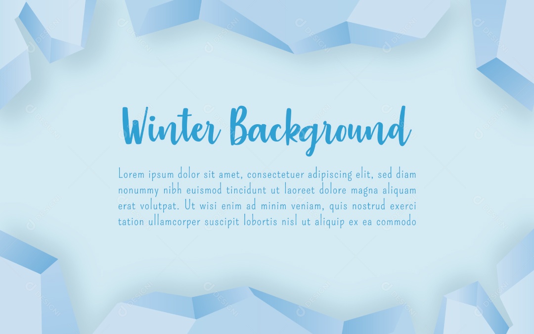 Moldura de Gelo de Inverno Com Fundo Azul Modelo de Inverno Vetor EPS