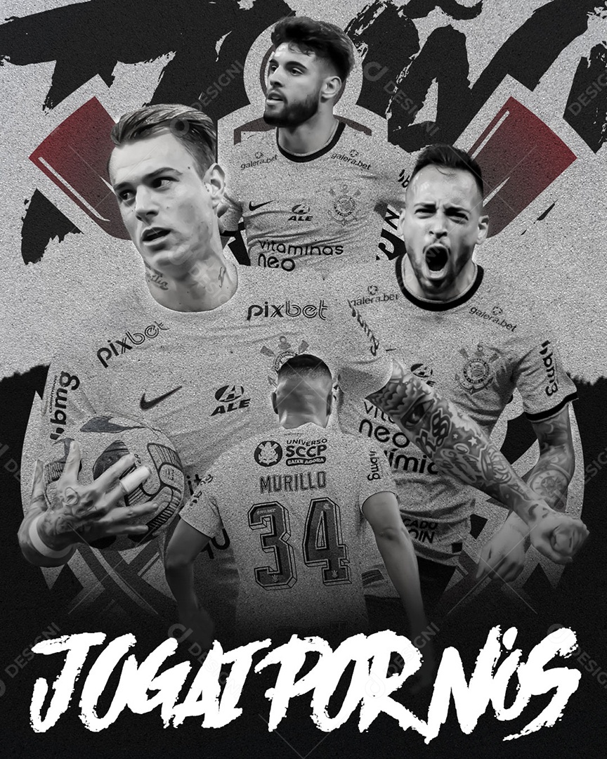 Social Media Corinthians Jogai Por Nós Futebol PSD Editável