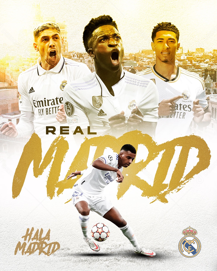 Futebol Time Real Madrid Social Media PSD Editável