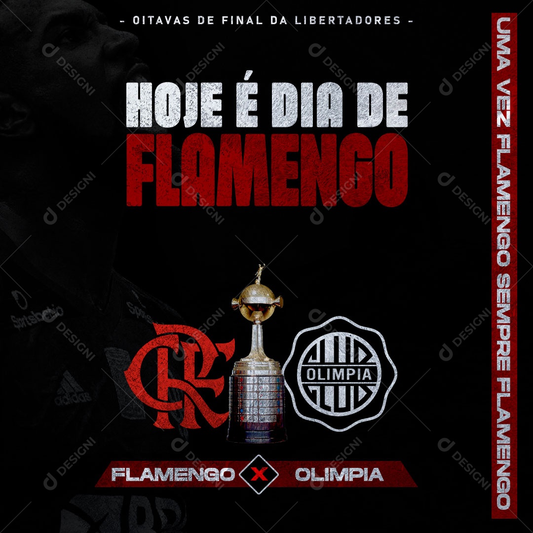 Social Media Hoje é Dia De Flamengo Libertadores PSD Editável