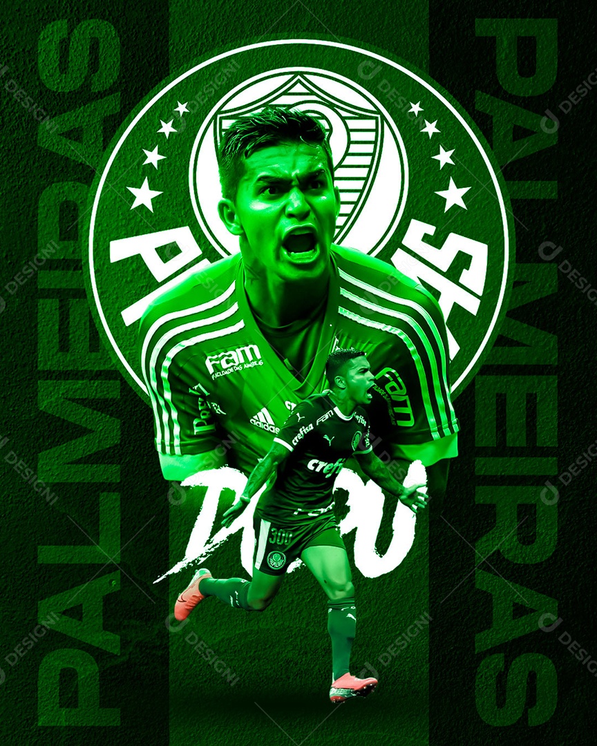 Social Media Futebol Jogador Dudu Palmeiras PSD Editável