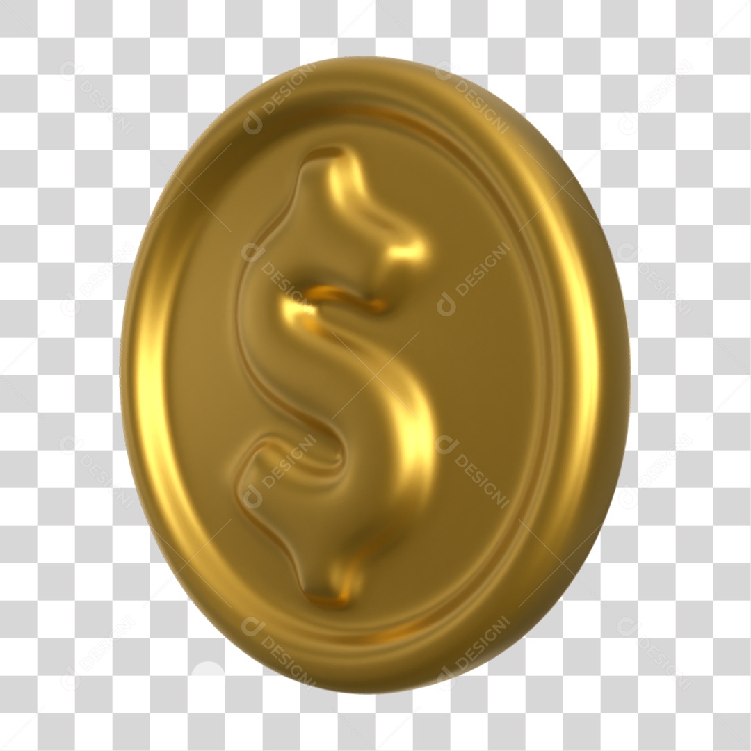 3D National Currency Element for Transparent PNG Composition