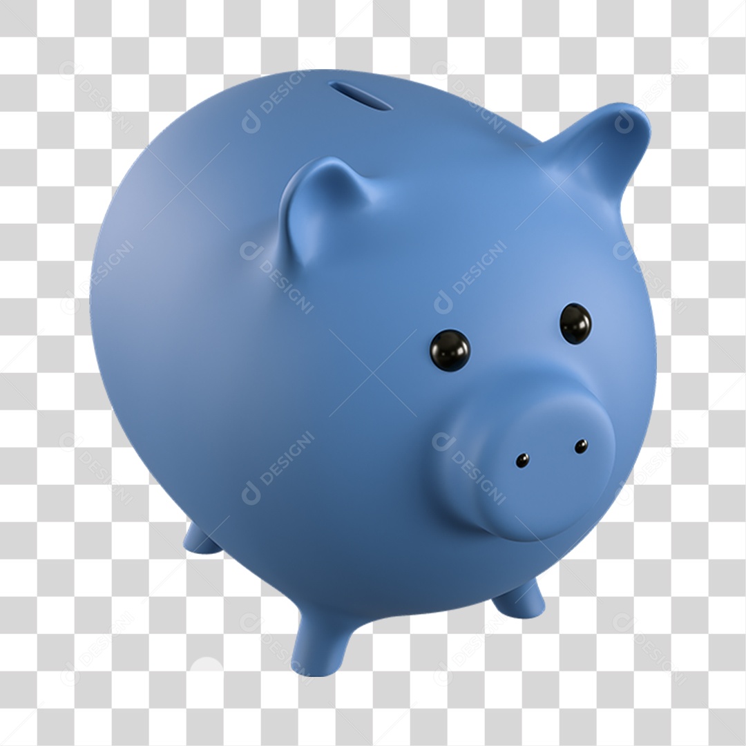 Elemento 3D Poupança Contabilidade Nacional para Composição PNG Transparente