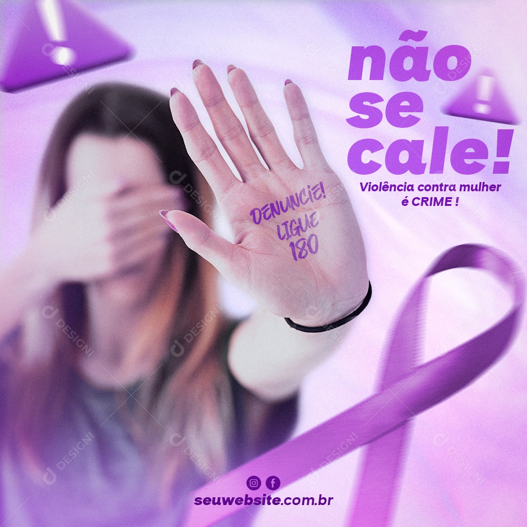 Não Se Cale Social Media PSD Editável