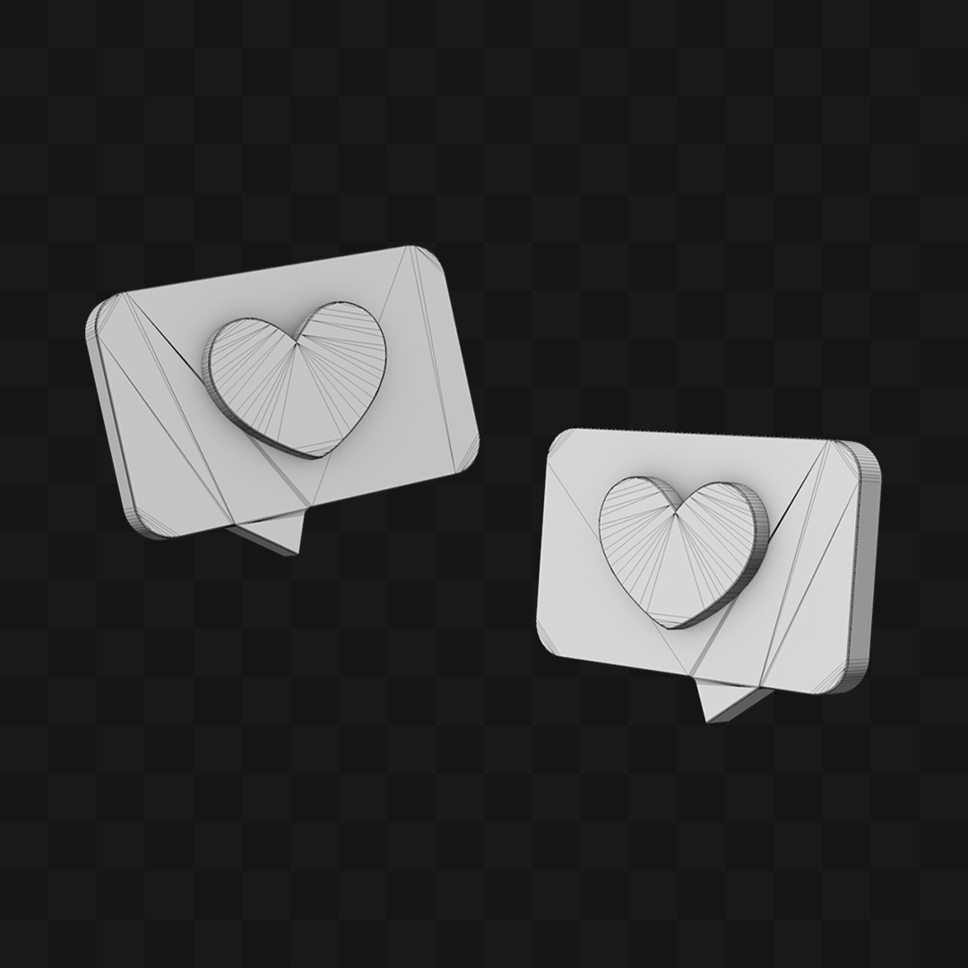 Coração Balão - Modelo 3D