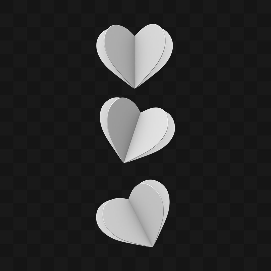 Coração Dobra - Modelo 3D