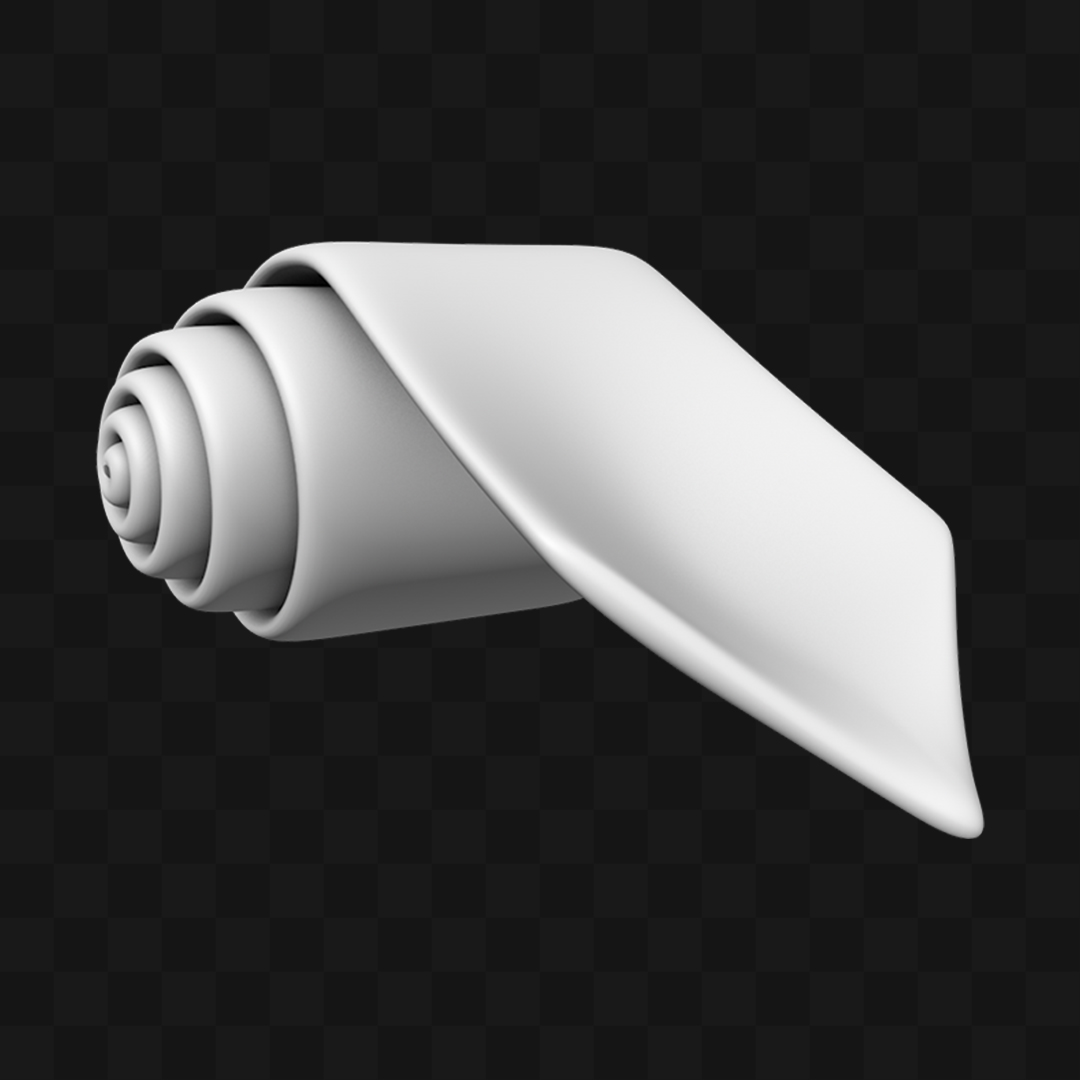 Gravata Enrolada - Modelo 3D