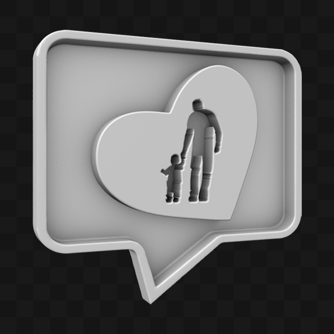 Ícone Dia dos Pais - Modelo 3D