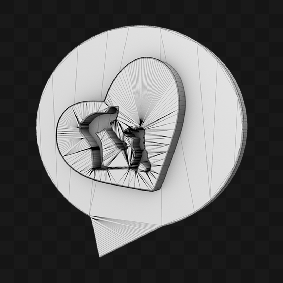 Ícone Dia dos Pais - Modelo 3D