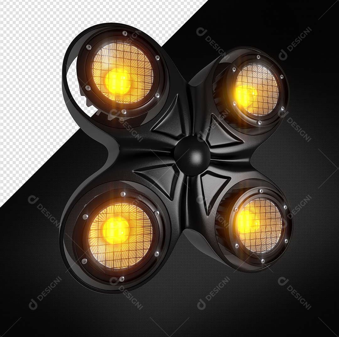 Grades de Refletores Elemento 3D para Composição PSD