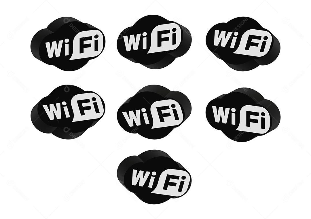 Símbolo Wifi Ilustração Vetor EPS