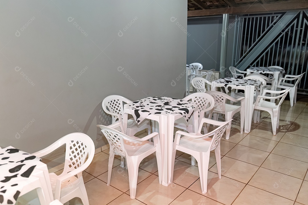 Mesas e cadeiras de plástico PVC PVC para eventos