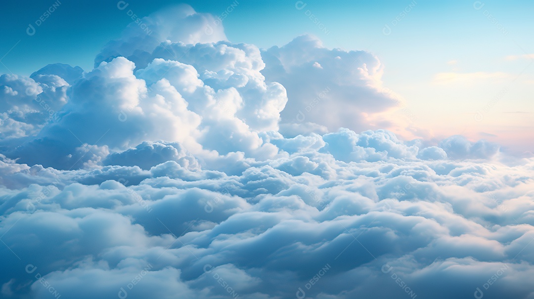 Fundo de lindas nuvens realista