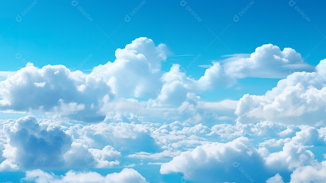 Fundo de lindas nuvens realista