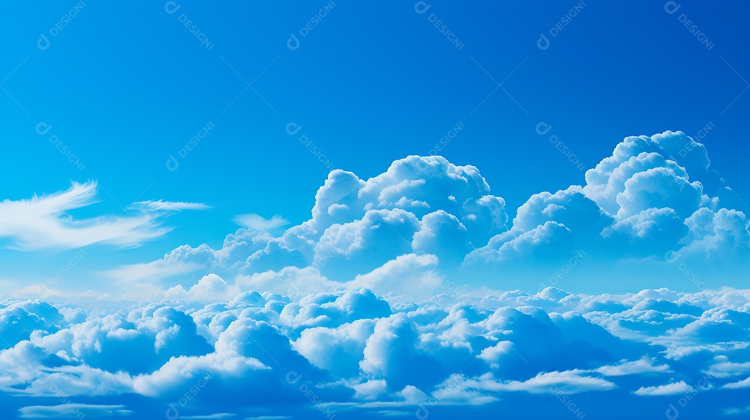 Fundo de lindas nuvens realista