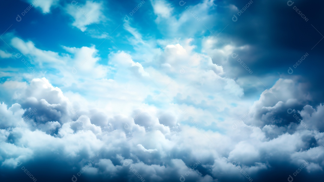 Fundo de lindas nuvens realista