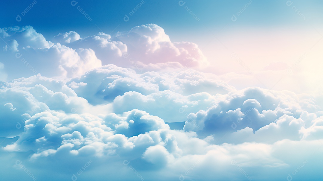 Fundo de lindas nuvens realista