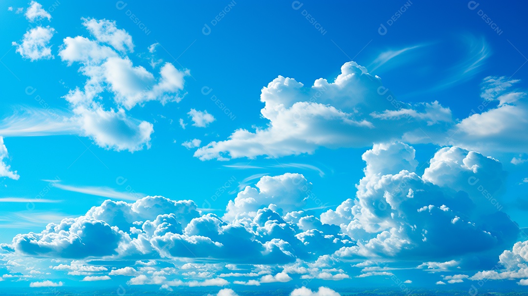 Fundo de lindas nuvens realista