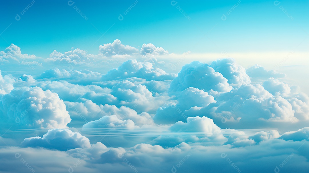 Fundo de lindas nuvens realista