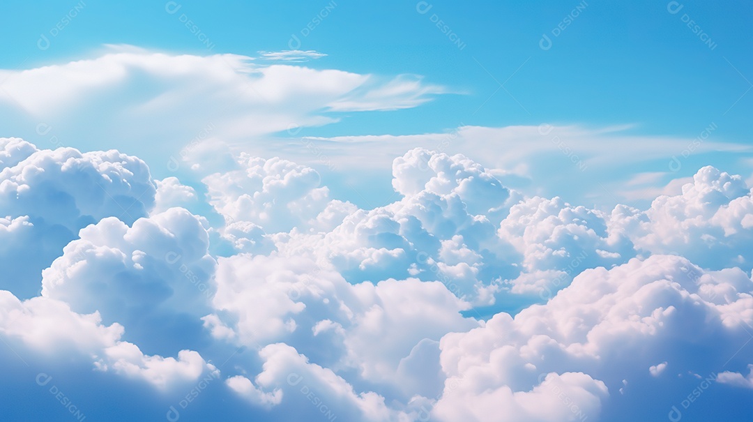 Fundo de lindas nuvens realista