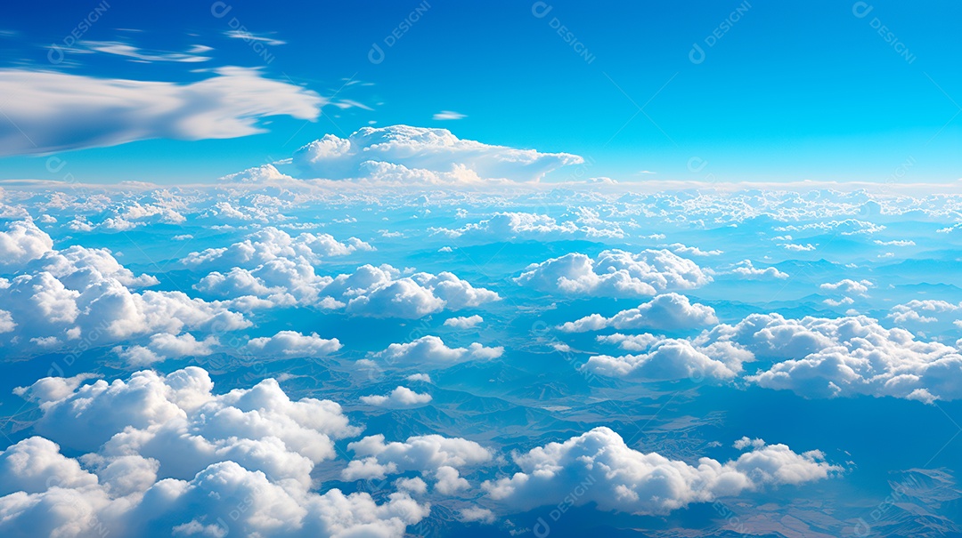 Fundo de lindas nuvens realista