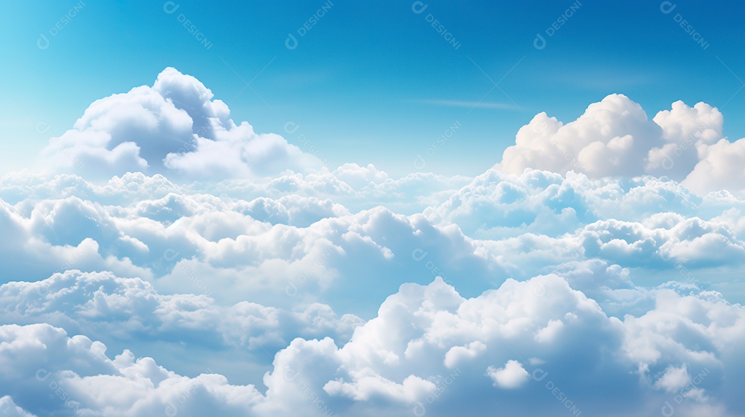 Fundo de lindas nuvens realista