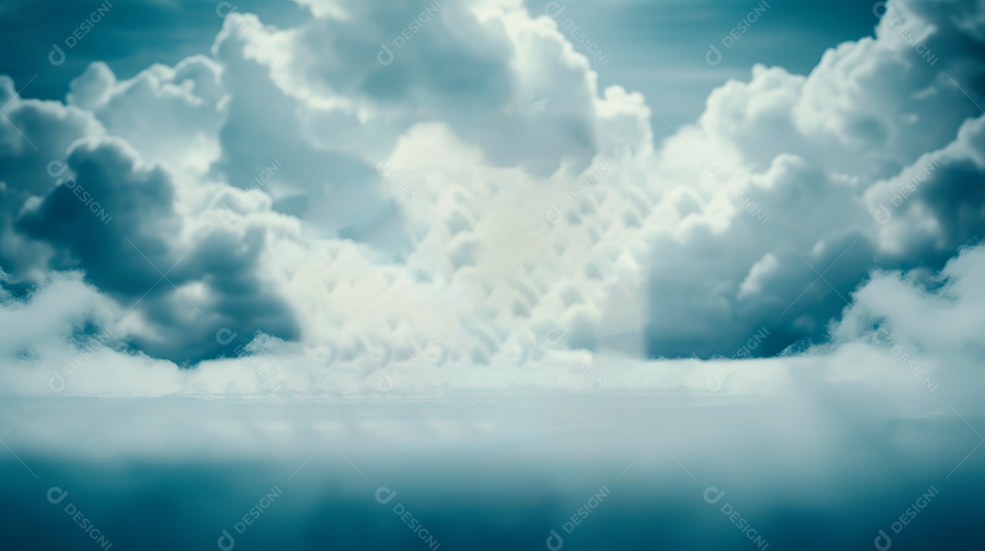 Fundo de lindas nuvens realista